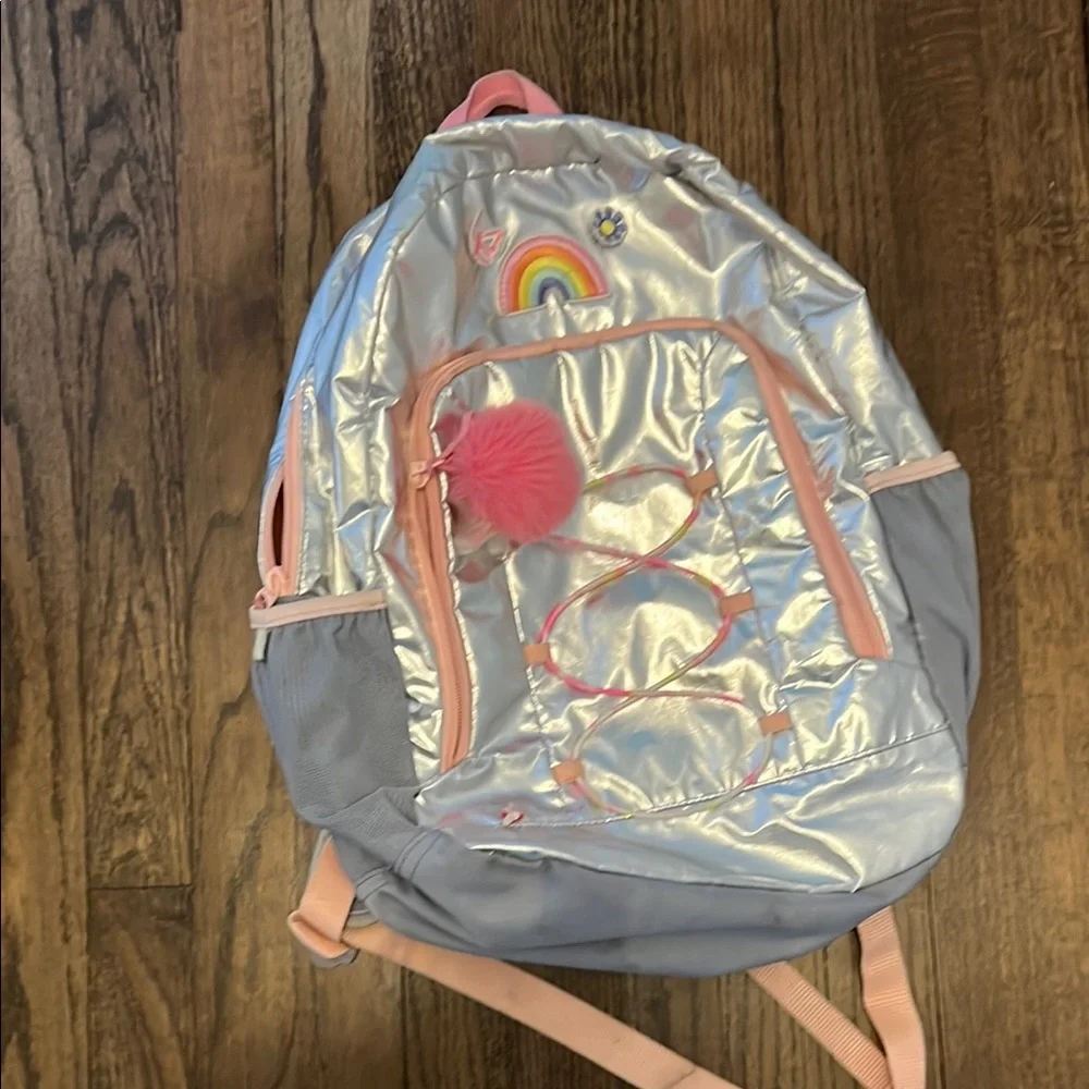 Kids' Silver and Pink Backpack